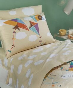 Completo Lenzuolo bambino Aquiloni giallo Caleffi