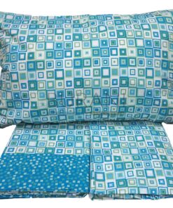 Lenzuola cotone Reggio Emilia Mirta azzurro