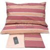 Lenzuola estive copriletto righe Mina rosa