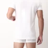 Maglia bianca uomo scollo V cotone Perofil_3