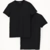 Maglia nera uomo scollo V cotone Perofil_3
