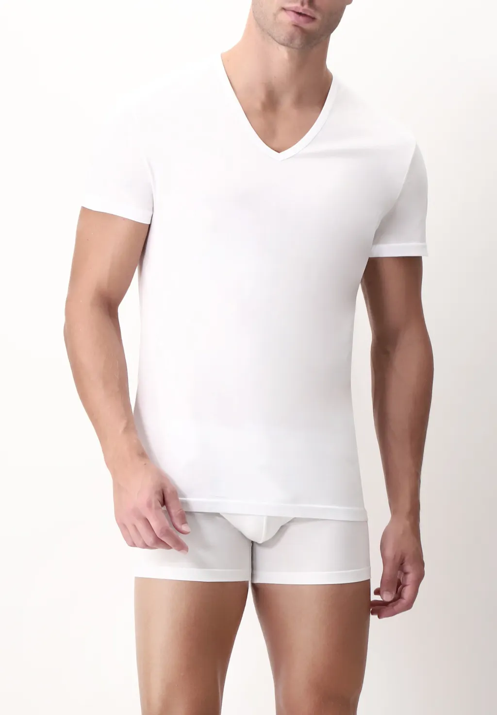 Maglietta uomo scollo V Filo di Scozia