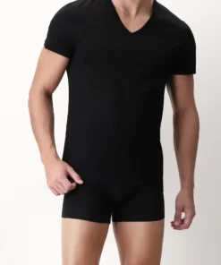 maglia scollo v filo scozia nero v Perofil vprt00321 _2