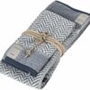 asciugamano con ospite chevron fazzini blu 5 _