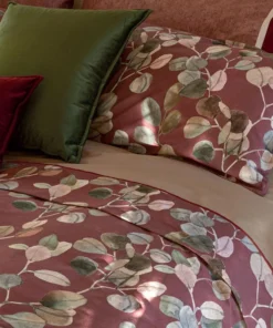 Fazzini lenzuola matrimoniali online percalle Sabi burgudy 66