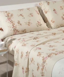 Lenzuolo FLANELLA matrimoniale Caleffi Fiordaliso rosa.2