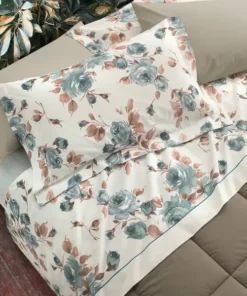 Lenzuola matrimoniale caldo cotone Gabel Chloè Ottanio