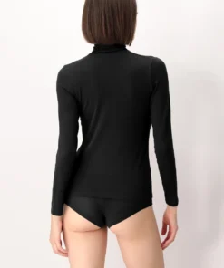 Maglia in Modal Light con Cashmere Collo Alto Oroblù - VOBT67057 nero.