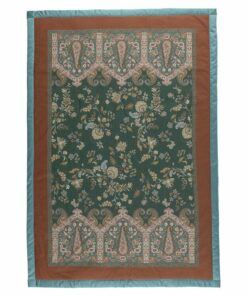 Plaid trapuntato Bassetti indian-roses-verde-75 (1)