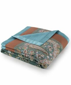 Plaid trapuntato Bassetti indian-roses-verde-75 (1)