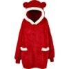 Poncho peluche ROSSO HLI252202A