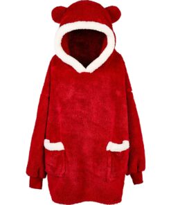 Poncho peluche ROSSO HLI252202A