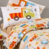 Copripiumino per letto bambini car city naturale