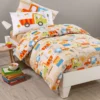 Copripiumino per letto bambini car city naturale
