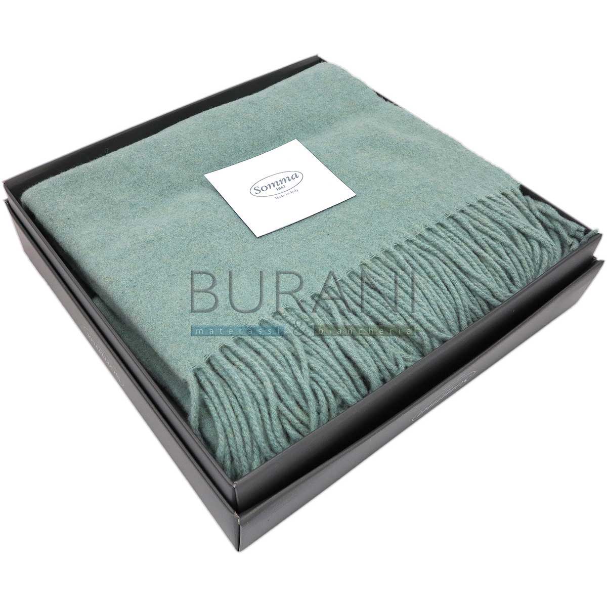 Plaid lana somma Modena VERDE