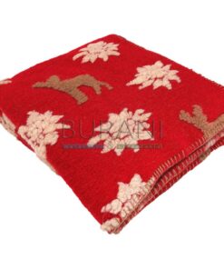 plaid di lana cotta CERVI ROSSO