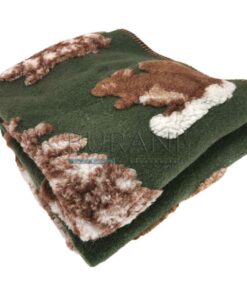 plaid lana in lana cotta scoiattoli VERDE .1