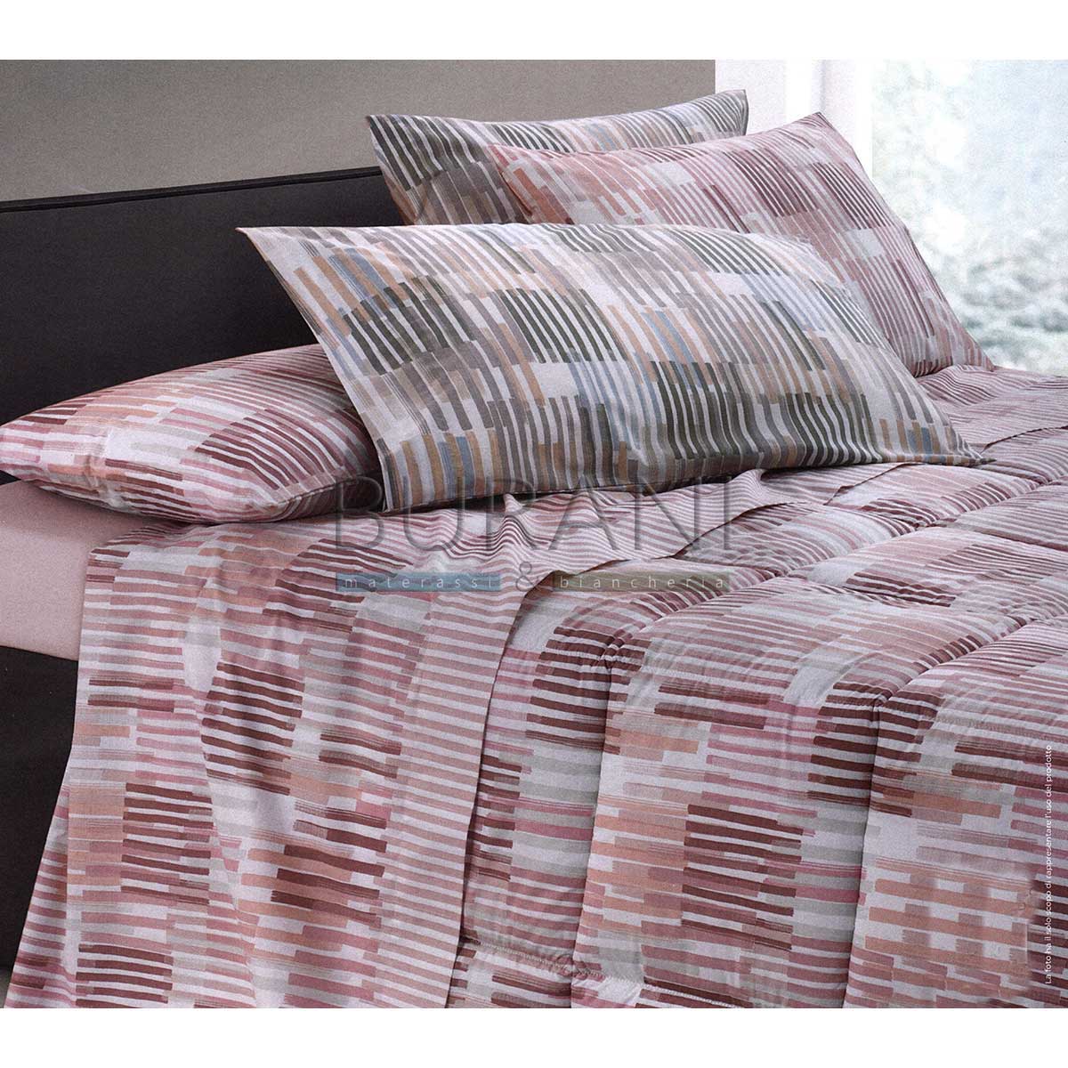 Lenzuola caldo cotone sconto matrimoniale Somma rosa