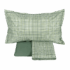 Lenzuola matrimoniale scozzese Fazzini criss cross verde.3