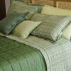 Lenzuola matrimoniale scozzese Fazzini criss cross verde.3