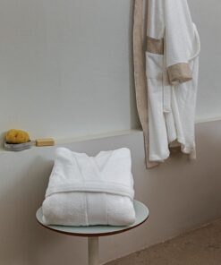 accappatoio sciallato Fazzini Brera bianco