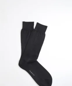 Calza corta filo scozia Perofil antracite VPRC00324