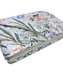 Copriletto trapuntato fiori azzurro vanitas azzurro