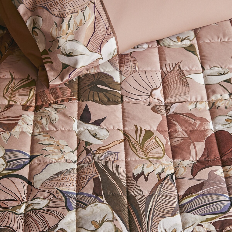 Copriletto trapuntato matrimoniale Fazzini Calle 1 Dusty pink+ Sandalo - immagine 6