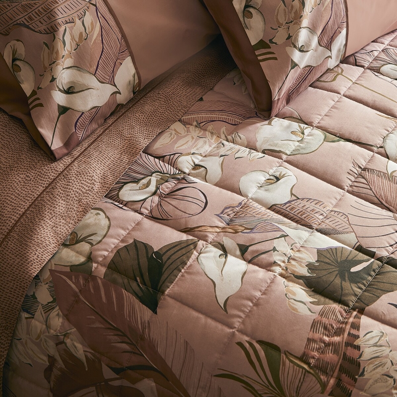 Copriletto trapuntato matrimoniale Fazzini Calle 1 Dusty pink+ Sandalo - immagine 4