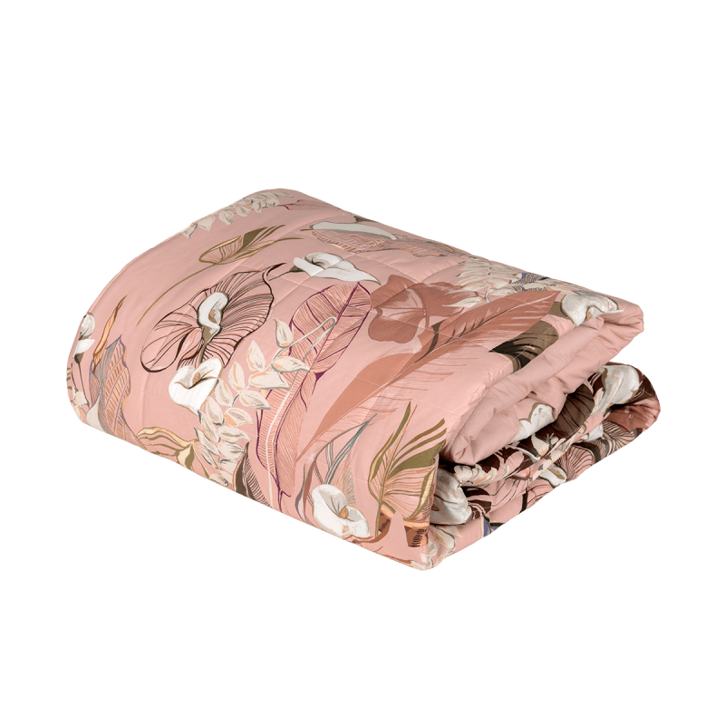 Copriletto trapuntato matrimoniale Fazzini Calle 1 Dusty pink+ Sandalo - immagine 2