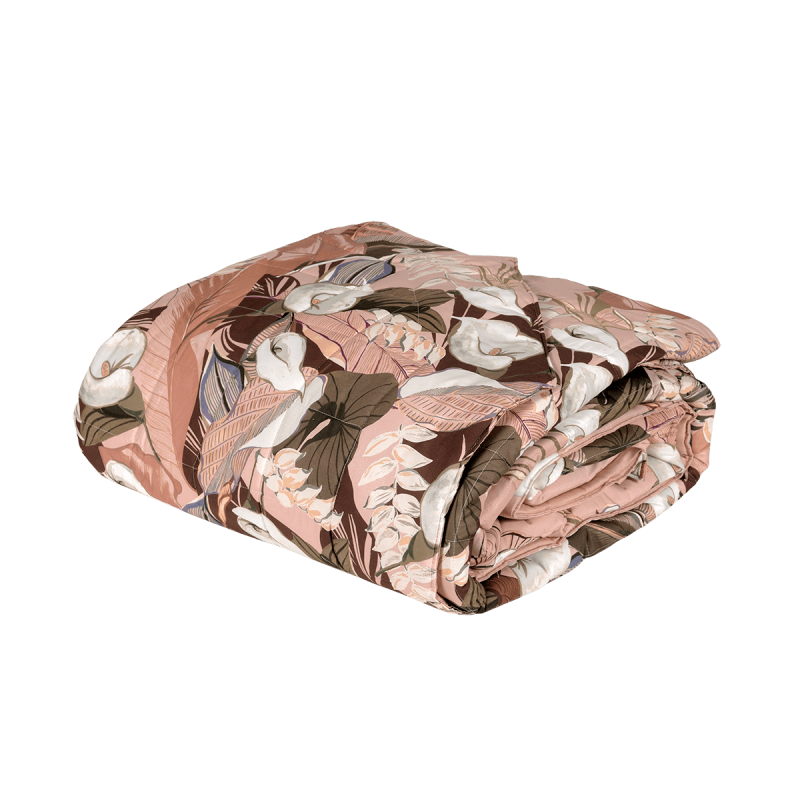 Copriletto trapuntato matrimoniale Fazzini Calle 1 Dusty pink+ Sandalo