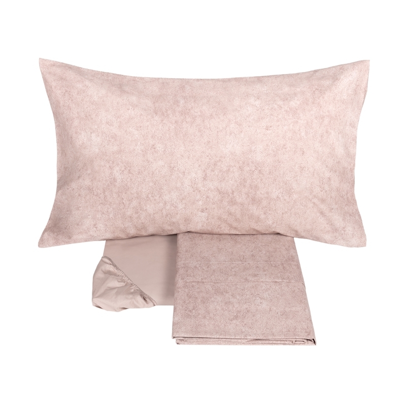 Lenzuolo copriletto Fazzini Galuchat rosa boho 240 tessuto percalle
