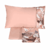 Lenzuolo copriletto matrimoniale percalle Fazzini Calle 1 Dusty pink + sandalo