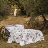 Lenzuolo copriletto matrimoniale percalle Fazzini Glicine