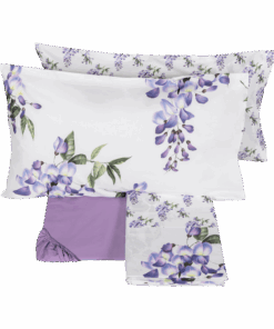 Lenzuolo copriletto matrimoniale percalle Fazzini Glicine