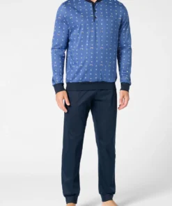 Pigiama uomo primaverile serafino con polsino Perofil VPRT93389