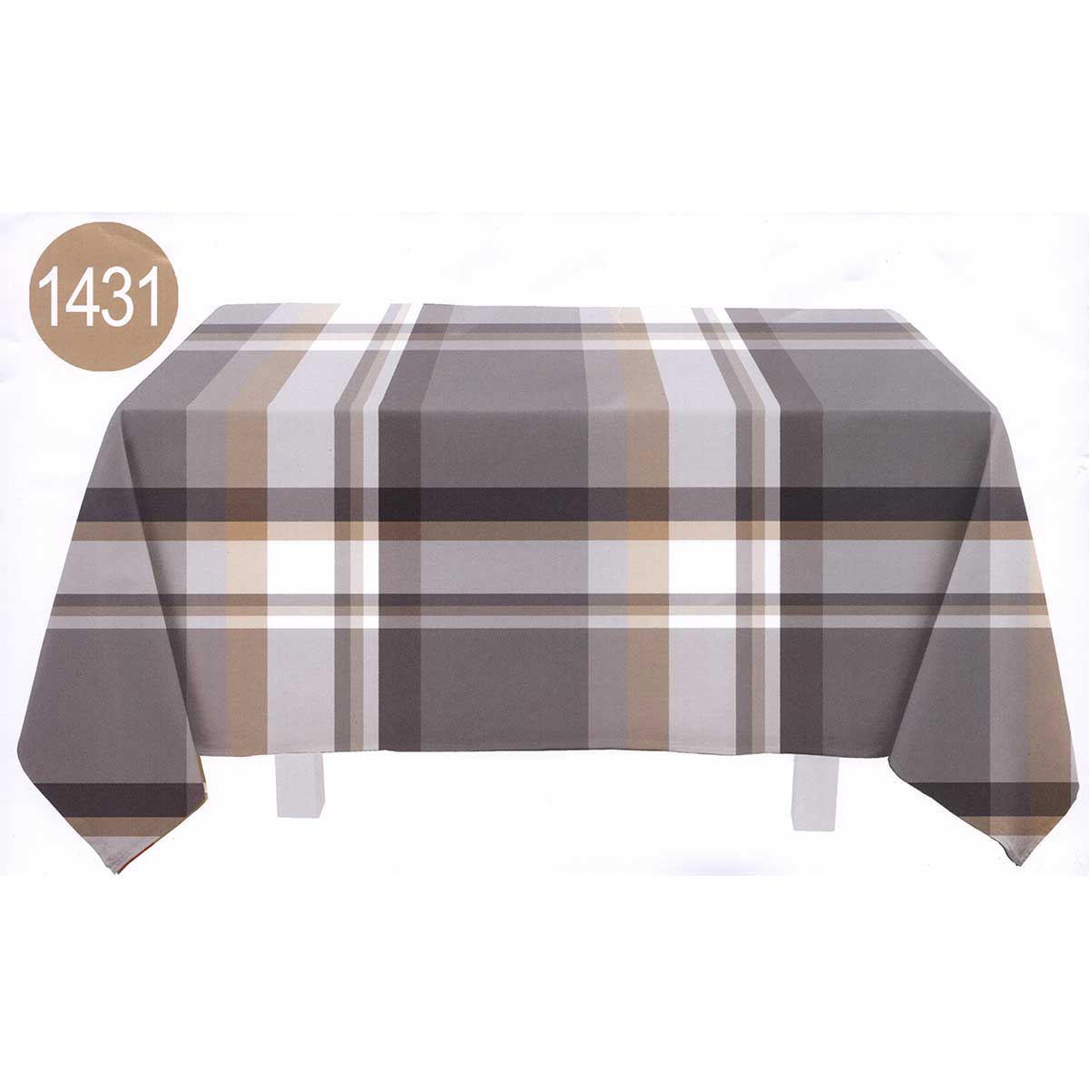 Tovaglia tinto filo verde Bossi 1437