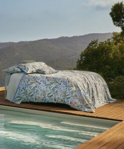 Alternative view of Copriletto trapuntato matrimoniale Fazzini Vanitas 3 verde azzurro