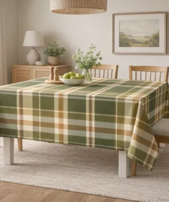 tovaglia tinto filo verde bossi 1437