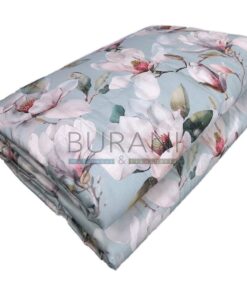 Copriletto trapuntato matrimoniale fiorato raso acqua EVA