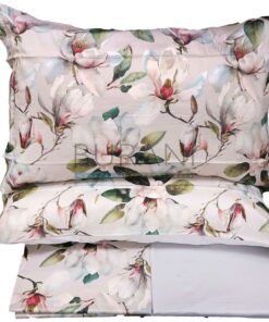 Lenzuolo estivo matrimoniale fiorato EVA tortora