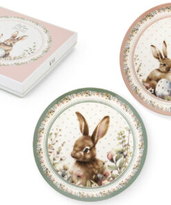 Set piatti coniglio decorati