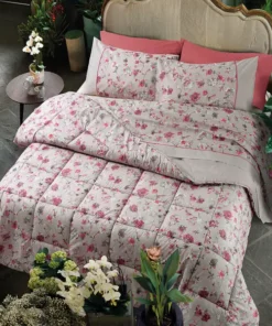 trapunta due piazze fiori rosa Allure gabel