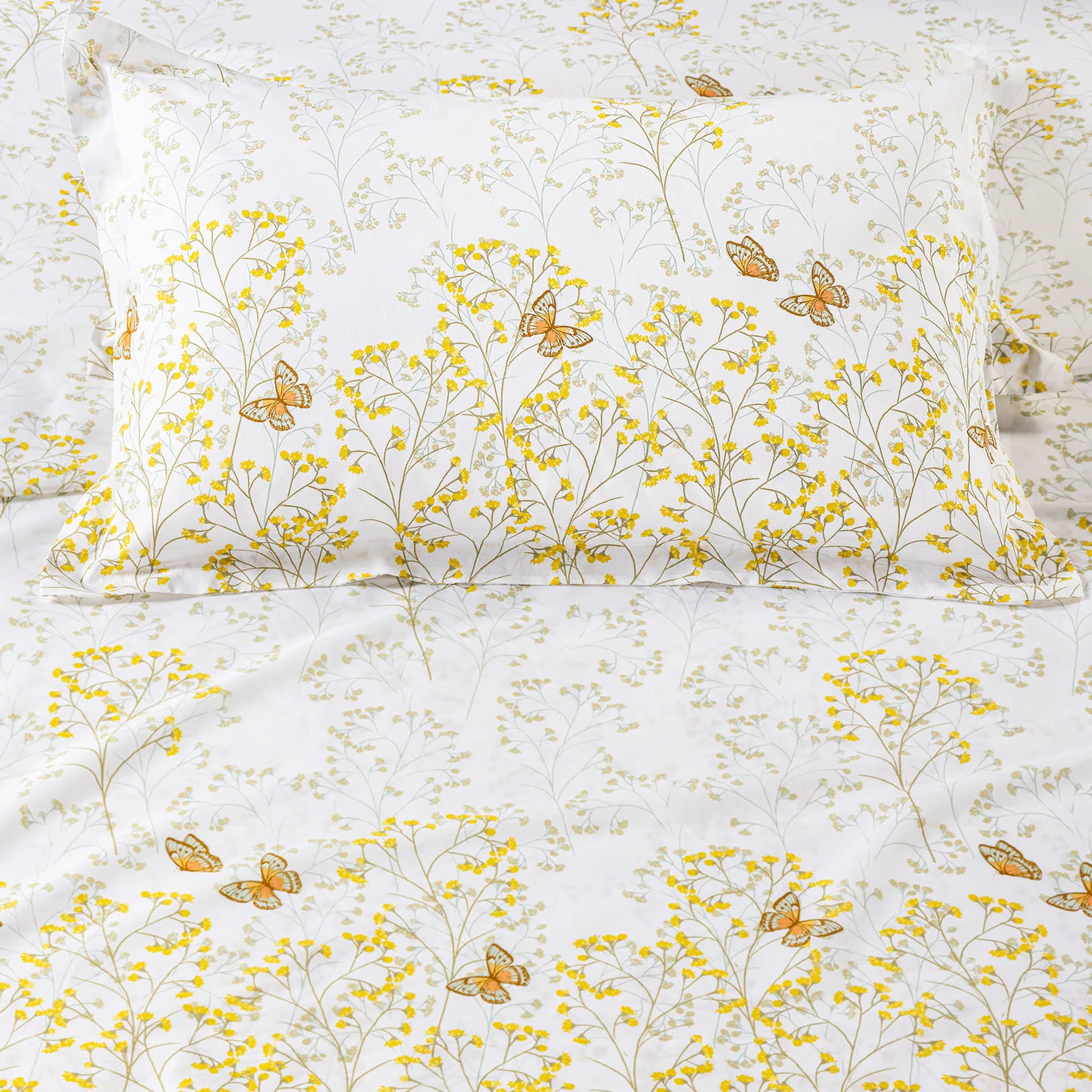 lenzuola matrimoniali lyocell Caleffi Mhosotis miele .1