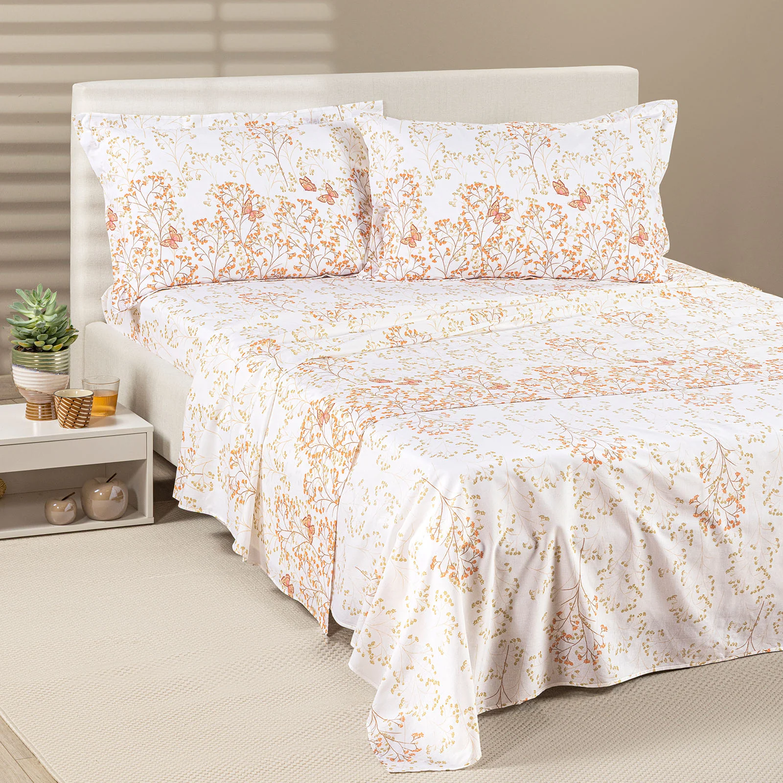 lenzuola lyocell matrimoniali Caleffi Mhosotis pesca - immagine 4