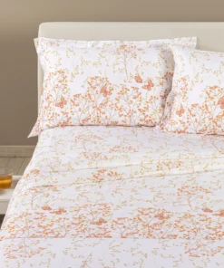 Alternative view of lenzuola lyocell matrimoniali Caleffi Mhosotis pesca