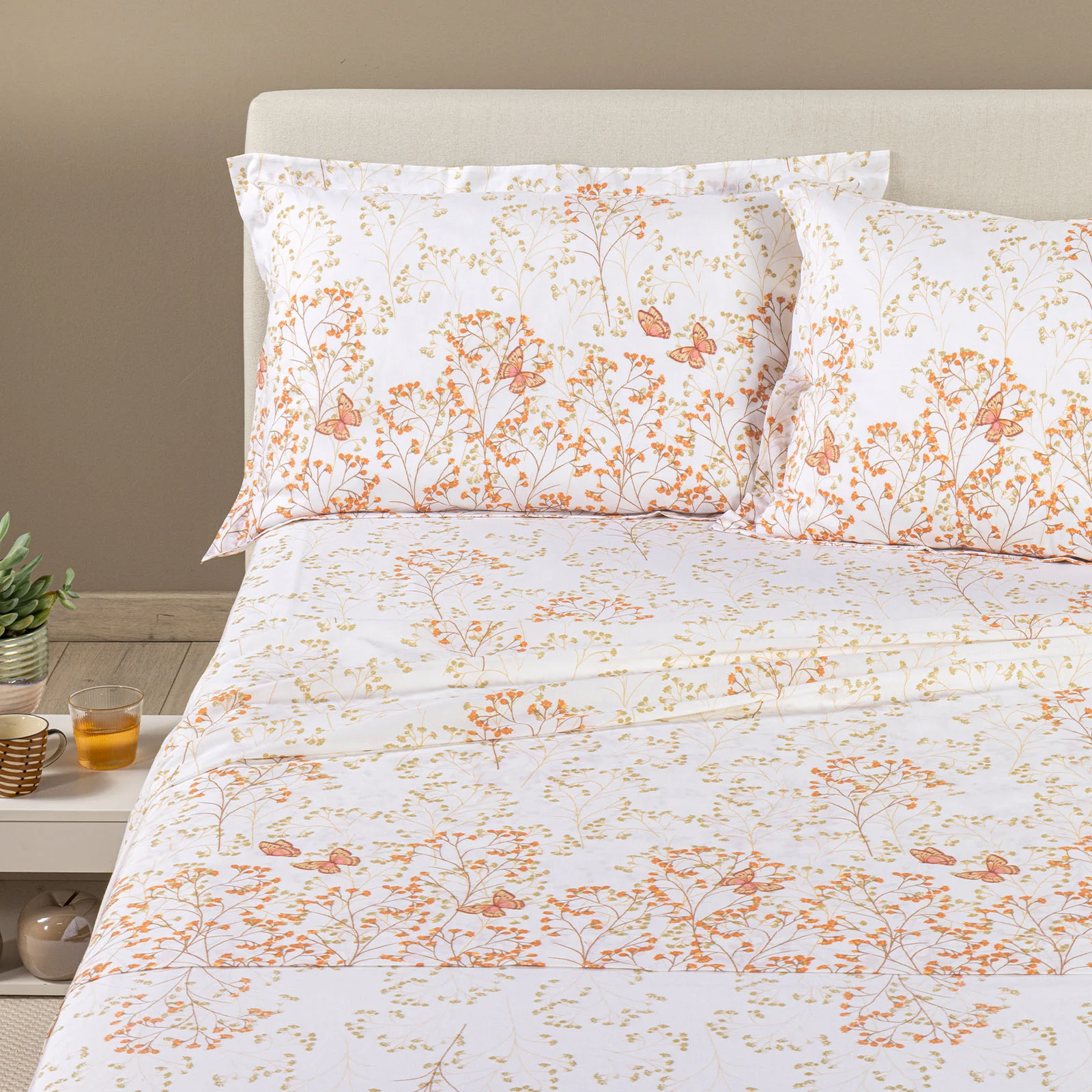 lenzuola lyocell matrimoniali Caleffi Mhosotis pesca - immagine 2