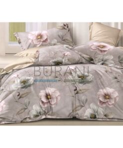 Lenzuolo copriletto matrimoniale percalle fiori