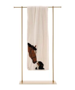 Plaid divano pile cavallo con cane 6m36105 6M36105_A136