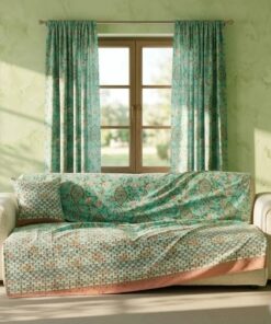 Telo arredo Granfoulard Tigullio verde cm.180x270